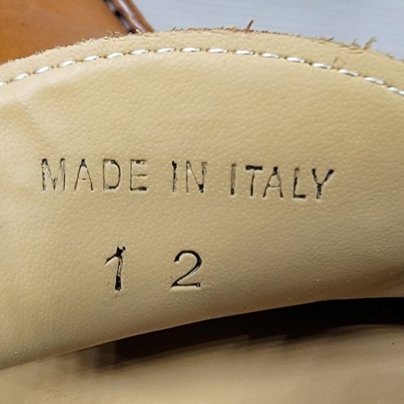 Dino Draghi Slip On Loafers Cognac Leather Size 12 - Picture 11 of 13